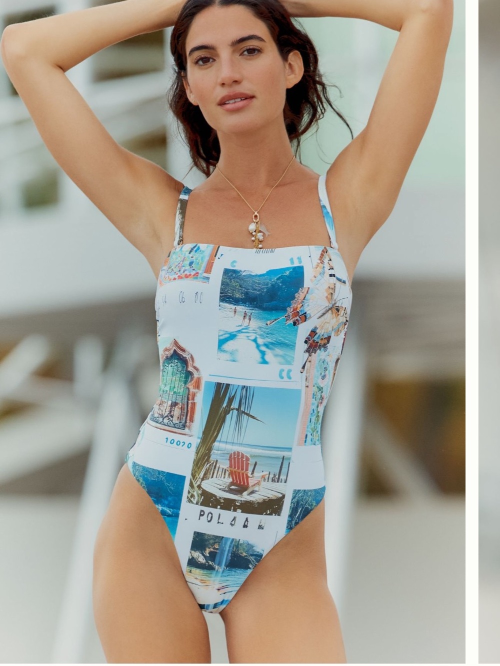 Anthropologie Celandine White One-Piece Swimsuit